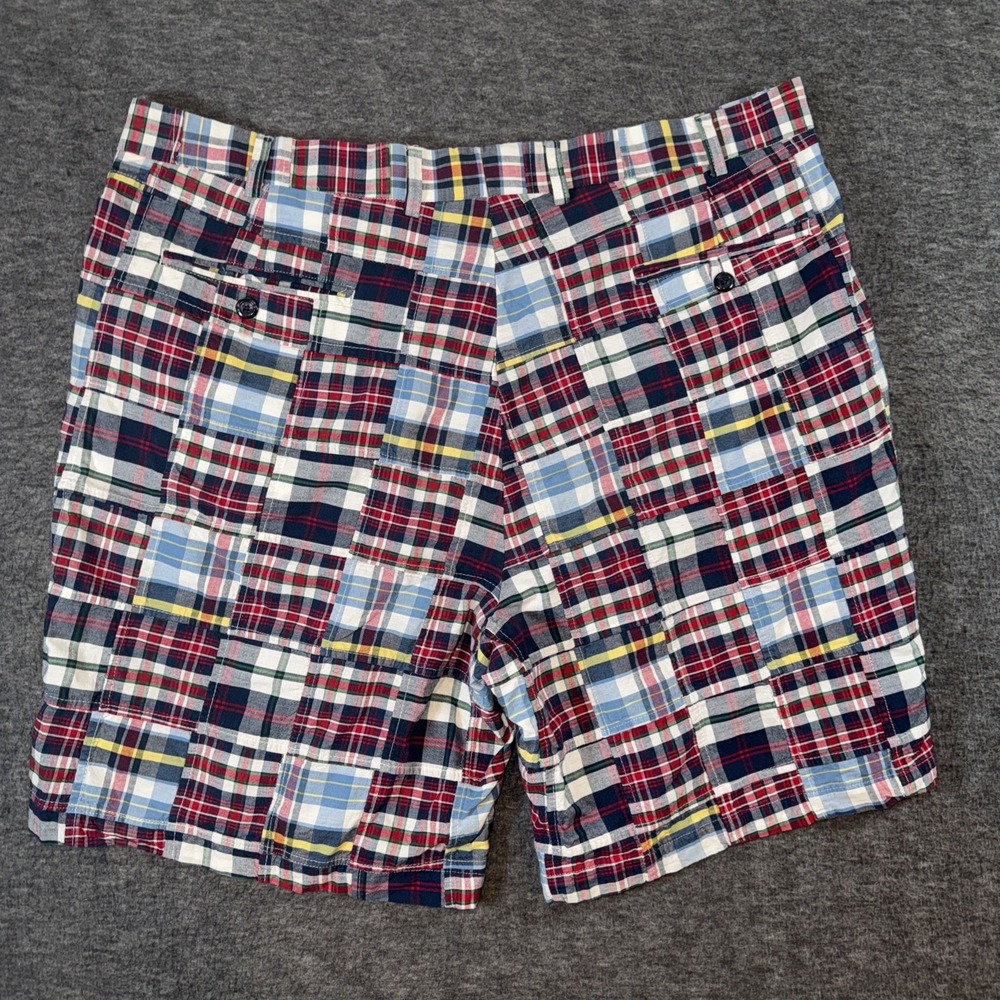 Jos. A. Bank Patchwork Madras Shorts Mens Plaid Multicolor 40 EXCELLENT - Picture 5 of 6